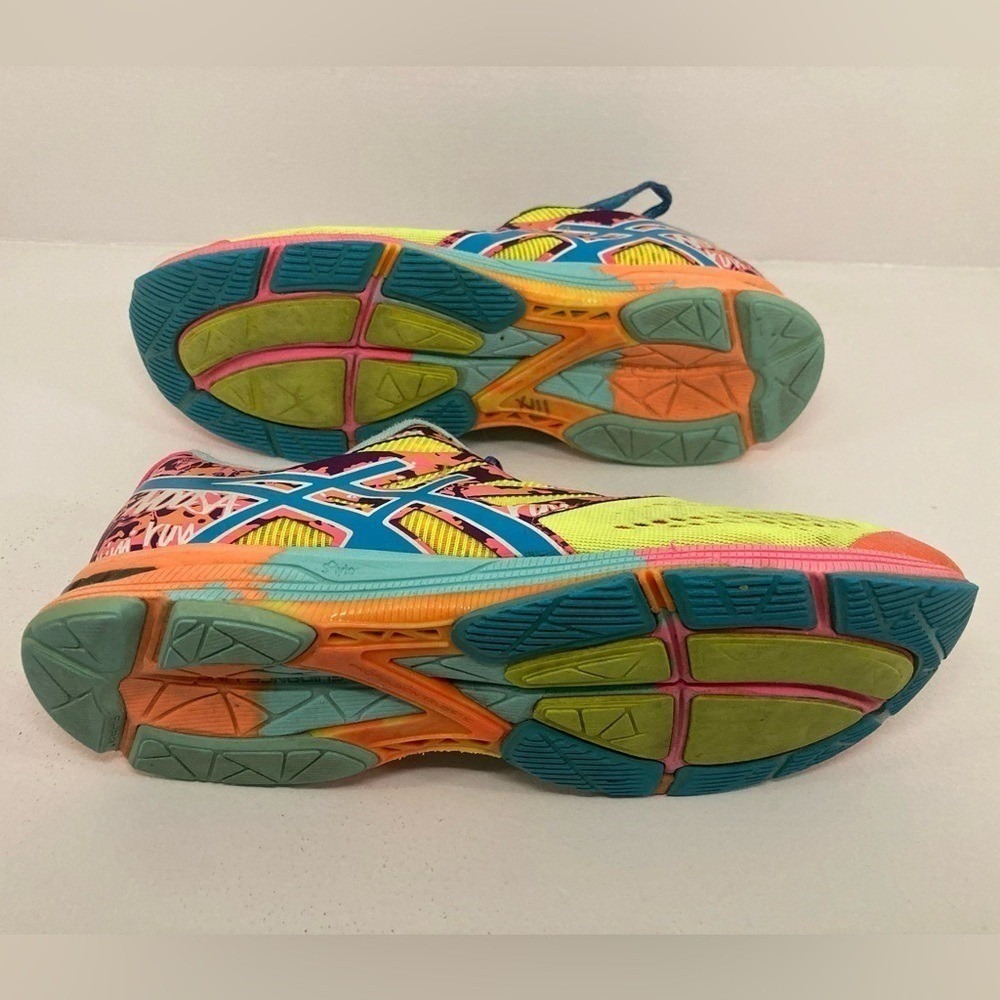 ASICS GEL-Noosa Tri 10 Running Shoe Neon Glow in Dark Graffiti Athletic Grunge - Picture 9 of 15